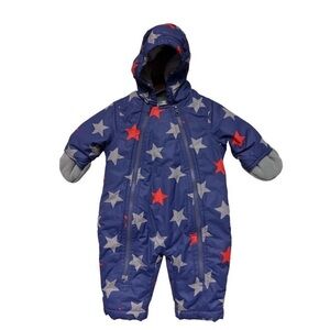 Baby Boden Star Print Snowsuit, Size 18m